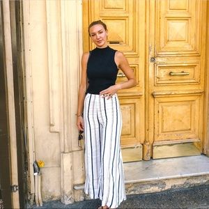 Neutral stripe pants